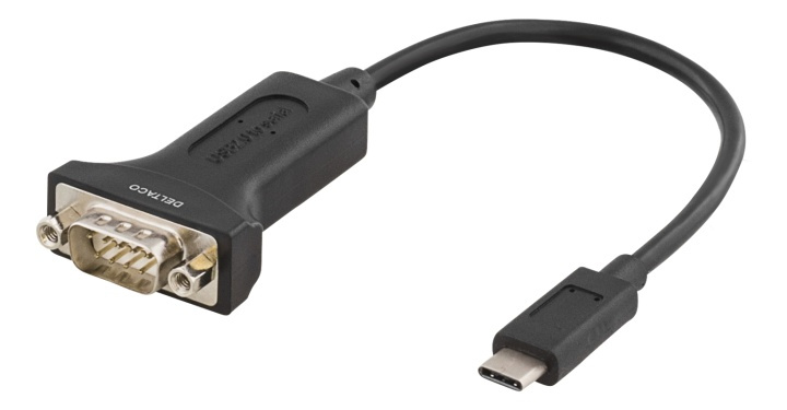 DELTACO USB-C-sarjaporttisovitin, RS-232, 1xDE9 uros, 0,2m, musta ryhmässä TIETOKOONET & TARVIKKEET / Kaapelit & Sovittimet / Muut @ TP E-commerce Nordic AB (38-53724)