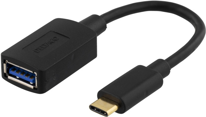 DELTACO USB-adapteri, USB 3.1 Typ C uros - Typ A naaras, Gen 1, ryhmässä TIETOKOONET & TARVIKKEET / Kaapelit & Sovittimet / USB / USB-A / Sovittimet @ TP E-commerce Nordic AB (38-53734)