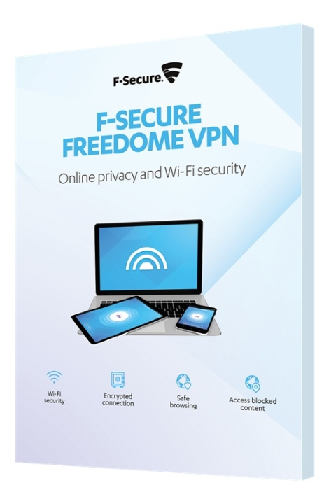 F-Secure FREEDOME VPN, 1 vuosi 1 käyttäjä, nordic, retail Box ryhmässä TIETOKOONET & TARVIKKEET / Tietokonetarvikkeet / Software @ TP E-commerce Nordic AB (38-54448)