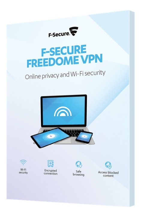 F-Secure FREEDOME VPN, 1 år 3 enheter, nordic, retail Box ryhmässä TIETOKOONET & TARVIKKEET / Tietokonetarvikkeet / Software @ TP E-commerce Nordic AB (38-54449)