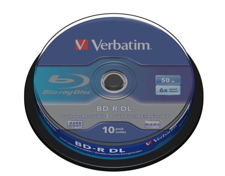 Verbatim BD-R Double Layer 6X, Scratchguard surface 10p Spindle ryhmässä KODINELEKTRONIIKKA / Tallennusvälineet / CD/DVD/BD-levyt / Blu-Ray @ TP E-commerce Nordic AB (38-55899)