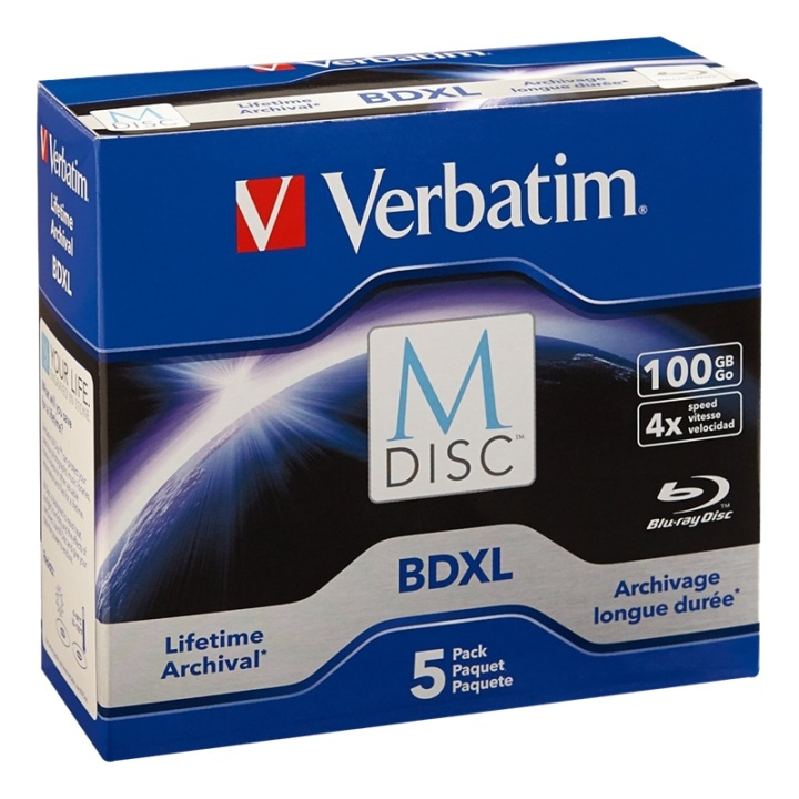 Verbatim BD-R M-disc Single Layer 4X Scratchguard surface ryhmässä KODINELEKTRONIIKKA / Tallennusvälineet / CD/DVD/BD-levyt / Blu-Ray @ TP E-commerce Nordic AB (38-55906)