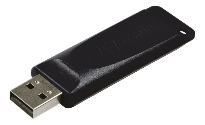 Verbatim USB DRIVE 2.0 STORE N GO SLIDER 32GB BLACK ryhmässä KODINELEKTRONIIKKA / Tallennusvälineet / USB-muistitikku / USB 2.0 @ TP E-commerce Nordic AB (38-55953)