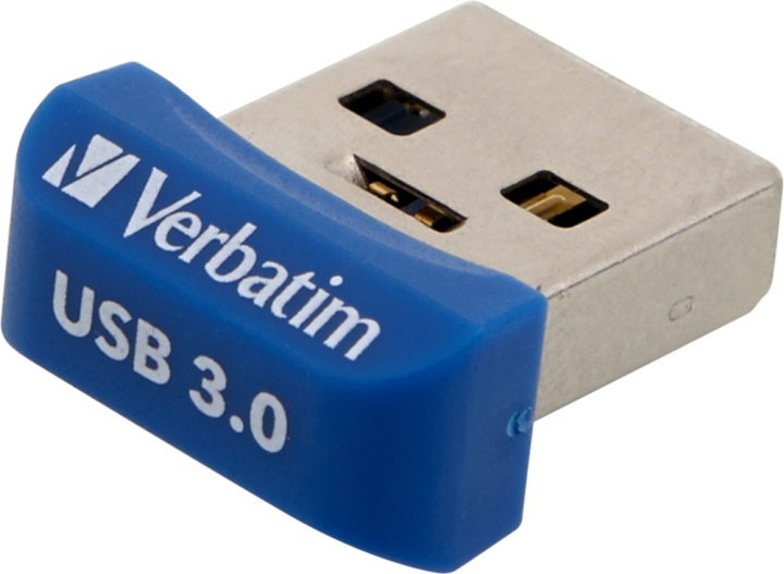 Verbatim StoreNStay Nano U3, USB3.0 minne, 16GB, blå ryhmässä KODINELEKTRONIIKKA / Tallennusvälineet / USB-muistitikku / USB 3.0 @ TP E-commerce Nordic AB (38-55954)