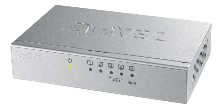ZyXEL GS-105B, 5-portin Gigabit kytkin, metallia, hopea ryhmässä TIETOKOONET & TARVIKKEET / Verkko / Kytkimet @ TP E-commerce Nordic AB (38-56037)