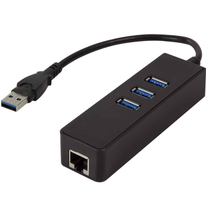 LogiLink USB 3.0->RJ45 Gigabit USB-hub ryhmässä TIETOKOONET & TARVIKKEET / Tietokonetarvikkeet / USB-telakat @ TP E-commerce Nordic AB (38-56338)