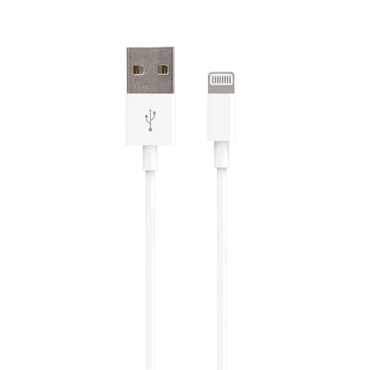 Forever 3m lightning-kabel för både laddning och överföring, Vit ryhmässä ÄLYPUHELIMET JA TABLETIT / Laturit & Kaapelit / Kaapelit / Lightning kaapelit @ TP E-commerce Nordic AB (38-56687)