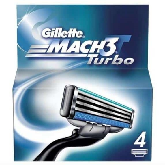Gillette Mach3 Turbo 4-pack ryhmässä KAUNEUS JA TERVEYS / Hiukset &Stailaus / Sheivaus ja trimmaus / Partahöylät & Tarvikkeet @ TP E-commerce Nordic AB (38-57193)