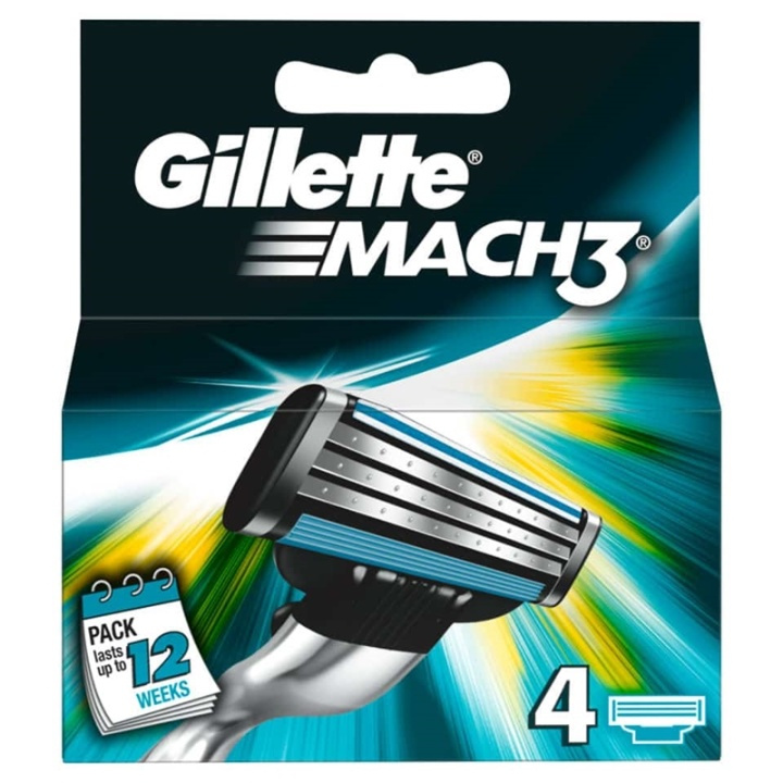 Gillette Mach3 4-pack ryhmässä KAUNEUS JA TERVEYS / Hiukset &Stailaus / Sheivaus ja trimmaus / Partahöylät & Tarvikkeet @ TP E-commerce Nordic AB (38-57194)
