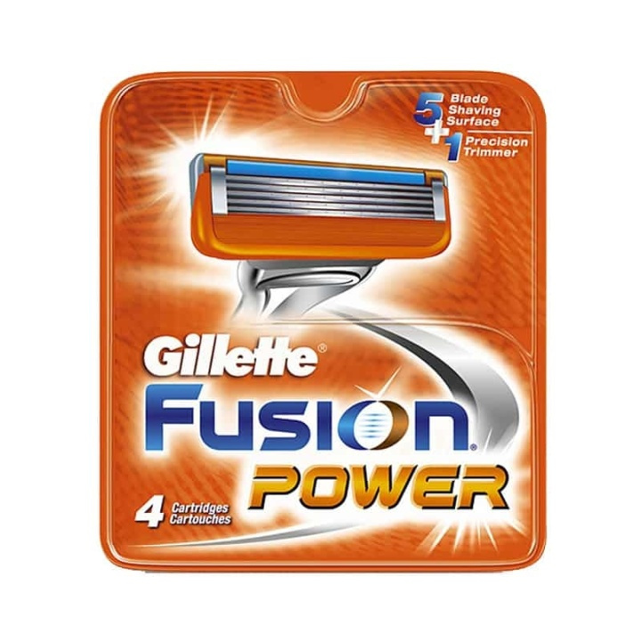 Gillette Fusion Power 4-pack ryhmässä KAUNEUS JA TERVEYS / Hiukset &Stailaus / Sheivaus ja trimmaus / Partahöylät & Tarvikkeet @ TP E-commerce Nordic AB (38-57196)