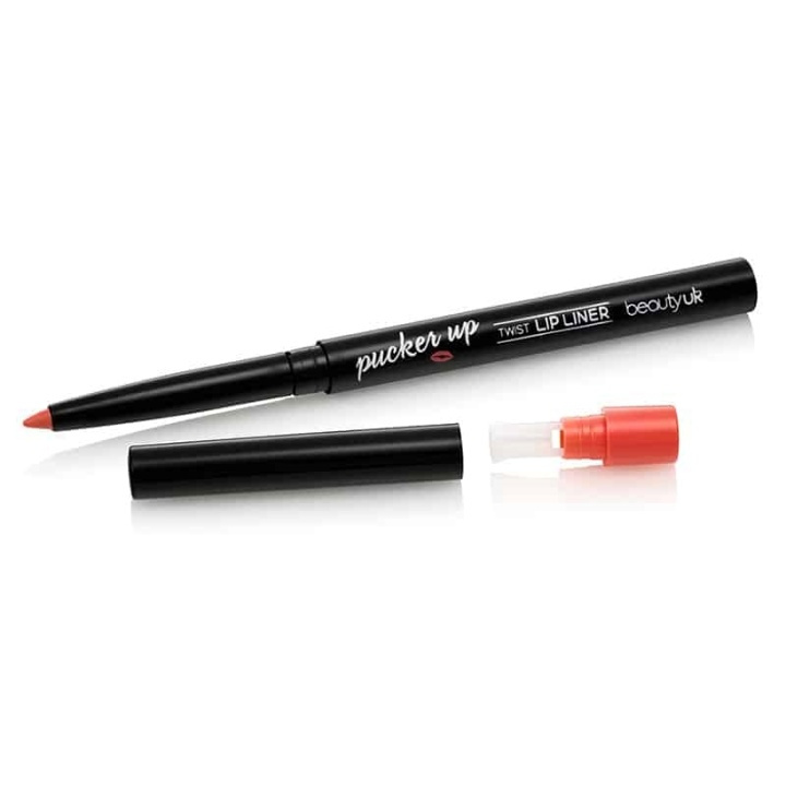 Beauty UK Pucker Up - Twist Lip Liner No.4 Peachy Kiss ryhmässä KAUNEUS JA TERVEYS / Meikit / Huulet / Huulikynä @ TP E-commerce Nordic AB (38-58560)