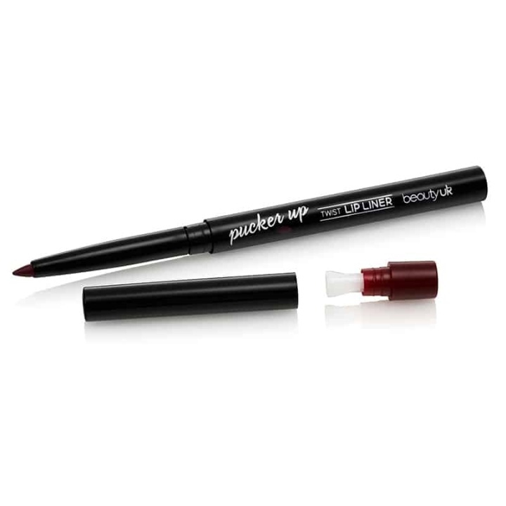 Beauty UK Pucker Up - Twist Lip Liner No.9 Plum Pout ryhmässä KAUNEUS JA TERVEYS / Meikit / Huulet / Huulikynä @ TP E-commerce Nordic AB (38-58565)