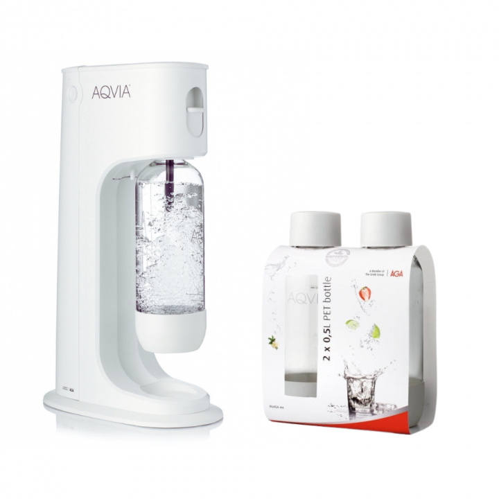 AGA Aqvia Balance (Snow White) + 2 x 0,5L PET-flaskor ryhmässä KOTI, TALOUS JA PUUTARHA / Kodinkoneet / Vesi ja mehu / Hiilihapotuslaitteet / Hiilihapotuslaitteet @ TP E-commerce Nordic AB (38-5876PKT)