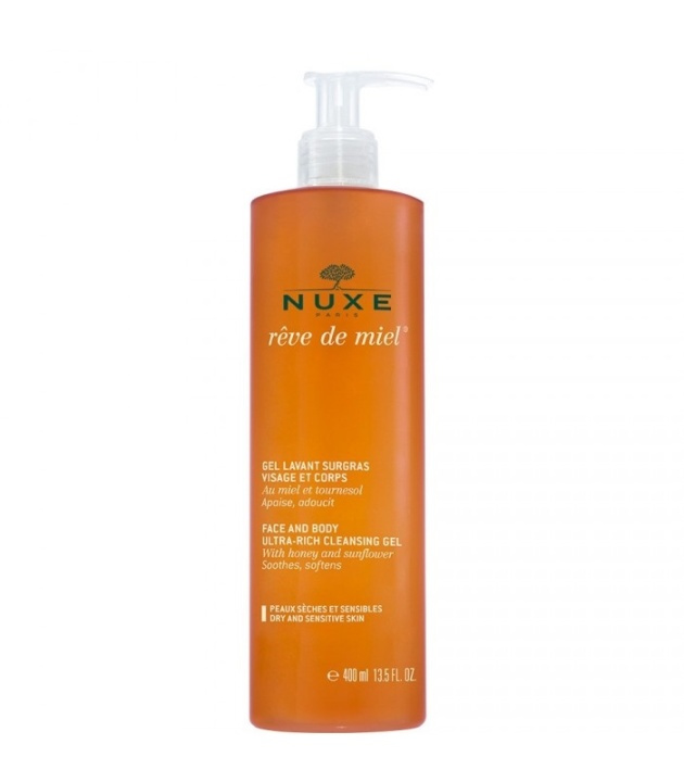 Nuxe Reve de Miel Face & Body Ultra-Rich Cleansing Gel 400ml ryhmässä KAUNEUS JA TERVEYS / Ihonhoito / Kasvot / Puhdistus @ TP E-commerce Nordic AB (38-58903)