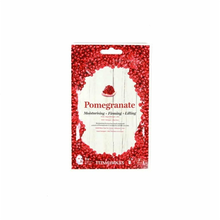 Vitamasques Pomegranate (1 pc) Moisturising + Firming + Lifting ryhmässä KAUNEUS JA TERVEYS / Ihonhoito / Kasvot / Naamiot @ TP E-commerce Nordic AB (38-59195)