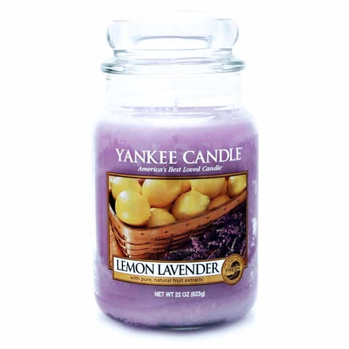 Yankee Candle Classic Large Jar Lemon Lavender Candle 623g ryhmässä KAUNEUS JA TERVEYS / Tuoksut & Parfyymit / Muut tuoksut / Tuoksukynttilät @ TP E-commerce Nordic AB (38-59255)