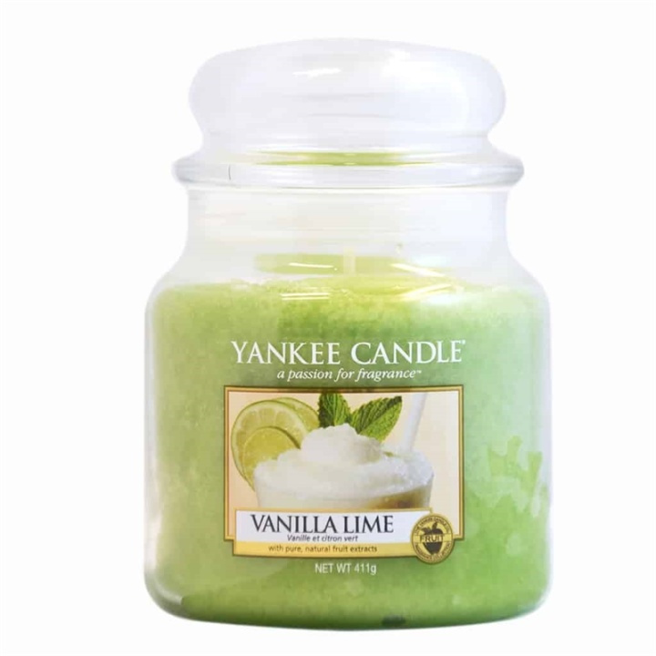Yankee Candle Classic Medium Jar Vanilla Lime Candle 411g ryhmässä KAUNEUS JA TERVEYS / Tuoksut & Parfyymit / Muut tuoksut / Tuoksukynttilät @ TP E-commerce Nordic AB (38-59260)