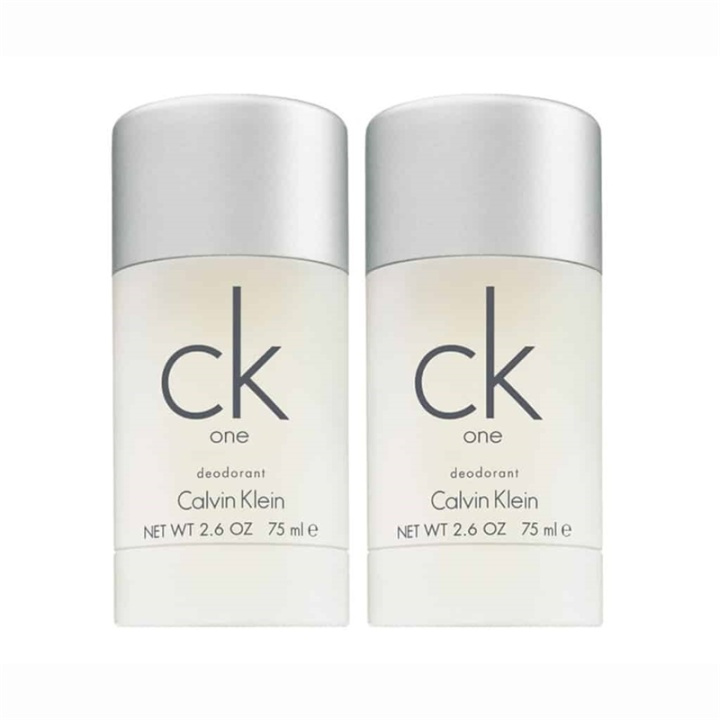 2-pack Calvin Klein CK One Deostick 75ml ryhmässä KAUNEUS JA TERVEYS / Tuoksut & Parfyymit / Deodorantit / Naisten deodorantit @ TP E-commerce Nordic AB (38-59296)