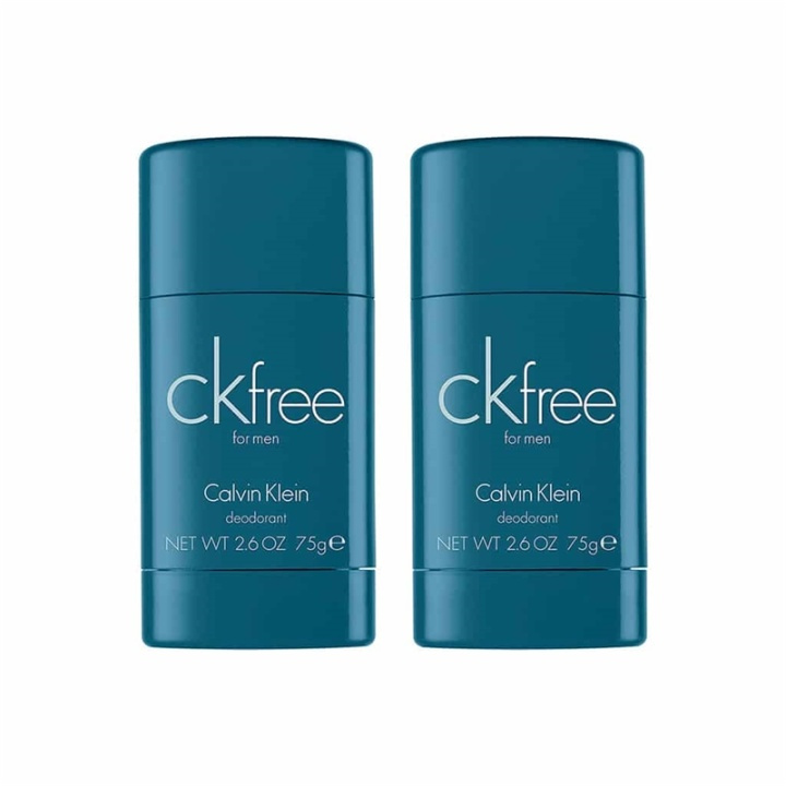 2-pack Calvin Klein CK Free Deostick 75ml ryhmässä KAUNEUS JA TERVEYS / Tuoksut & Parfyymit / Deodorantit / Miesten deodorantit @ TP E-commerce Nordic AB (38-59361)