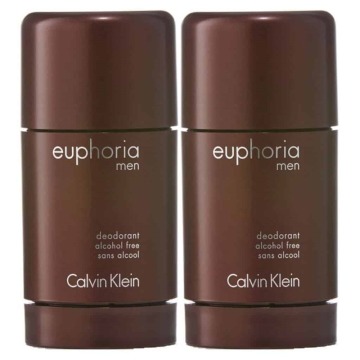2-pack Calvin Klein Euphoria For Men Deostick 75ml ryhmässä KAUNEUS JA TERVEYS / Tuoksut & Parfyymit / Deodorantit / Miesten deodorantit @ TP E-commerce Nordic AB (38-59363)