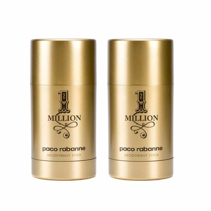 2-pack Paco Rabanne 1 Million Deostick 75ml ryhmässä KAUNEUS JA TERVEYS / Tuoksut & Parfyymit / Deodorantit / Miesten deodorantit @ TP E-commerce Nordic AB (38-59376)