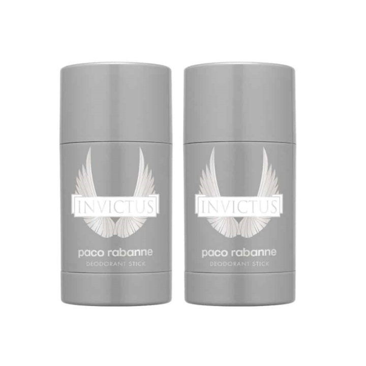 2-pack Paco Rabanne Invictus Deostick 75ml ryhmässä KAUNEUS JA TERVEYS / Tuoksut & Parfyymit / Deodorantit / Miesten deodorantit @ TP E-commerce Nordic AB (38-59377)