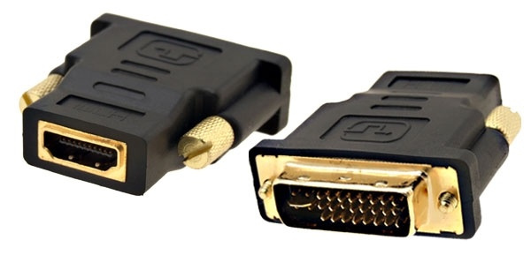 DVI-I hane till HDMI hona adapter ryhmässä KODINELEKTRONIIKKA / Kaapelit & Sovittimet / HDMI / Sovittimet @ TP E-commerce Nordic AB (38-5967)