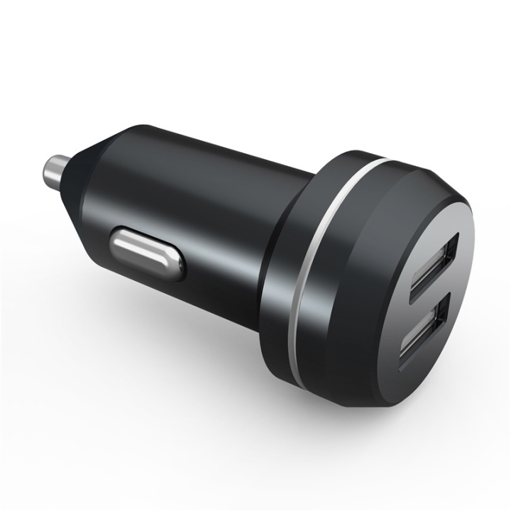Champion Autolaturi 24W 2-porttinen musta ryhmässä ÄLYPUHELIMET JA TABLETIT / Laturit & Kaapelit / Autolaturi / Autolaturi USB @ TP E-commerce Nordic AB (38-59827)