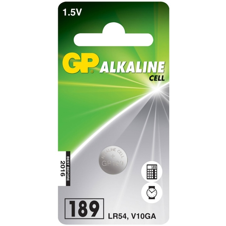GP LR54 1,5V Alkalisk 1-pack (102004) ryhmässä KODINELEKTRONIIKKA / Paristot & Laturit / Akut / Nappiparistot @ TP E-commerce Nordic AB (38-60057)