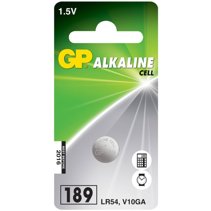 GP LR54 1,5V alkalinen 1-pack (102004) ryhmässä KODINELEKTRONIIKKA / Paristot & Laturit / Akut / Nappiparistot @ TP E-commerce Nordic AB (38-60057)