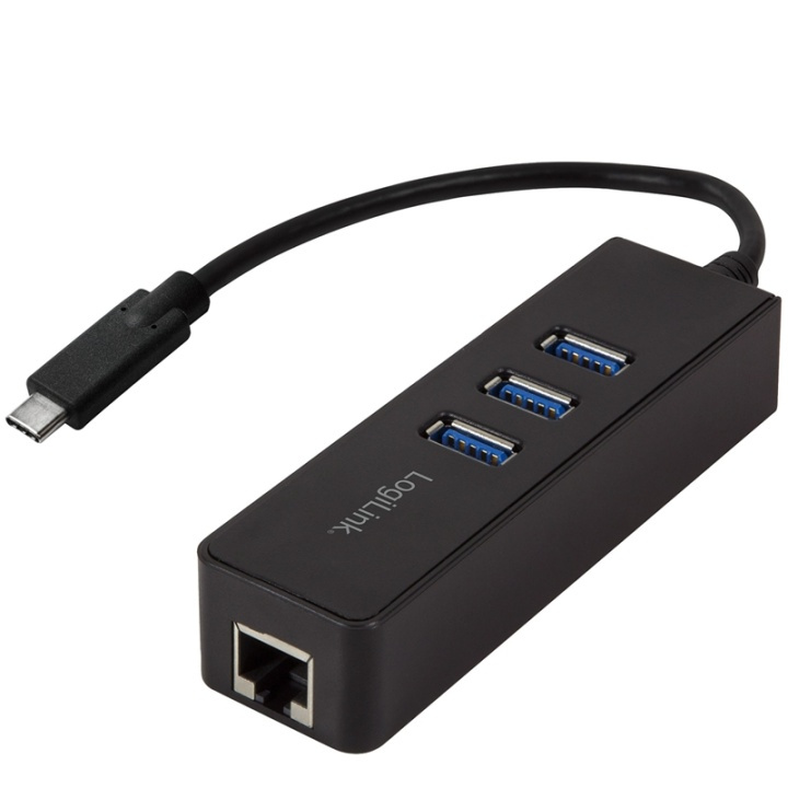 LogiLink USB-C 3-Port Hub Gigabit RJ45 (UA0283) ryhmässä TIETOKOONET & TARVIKKEET / Tietokonetarvikkeet / USB-telakat @ TP E-commerce Nordic AB (38-60478)