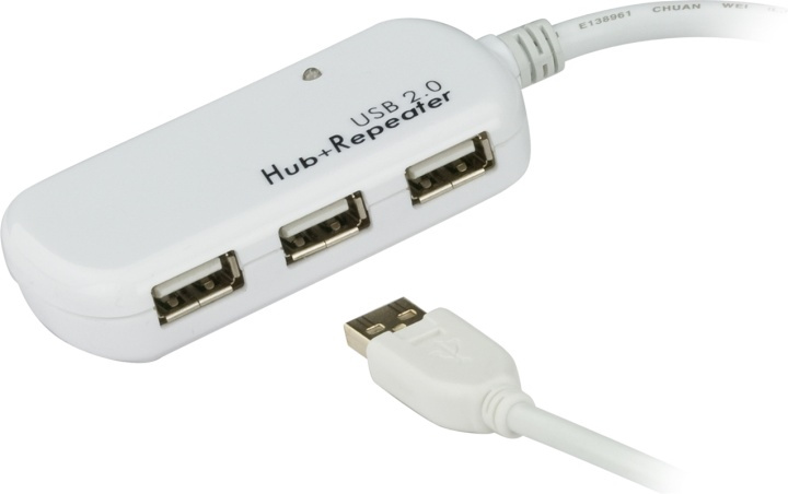 ATEN aktiivinen USB 2.0 jatkokaapeli, sisäänrakennettu hubi x4, 12m ryhmässä TIETOKOONET & TARVIKKEET / Kaapelit & Sovittimet / USB / USB-A / Kaapelit @ TP E-commerce Nordic AB (38-61280)