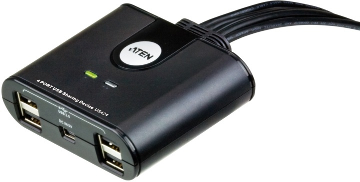 ATEN US424 manuaalinen USB 2.0-kytkin, 4 tietokonetta 4 laitteeseen, ryhmässä TIETOKOONET & TARVIKKEET / Tietokonetarvikkeet / USB-telakat @ TP E-commerce Nordic AB (38-61295)