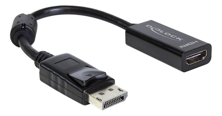 Delock Adapter Displayport 1.1 male > HDMI female Passive black ryhmässä KODINELEKTRONIIKKA / Kaapelit & Sovittimet / HDMI / Sovittimet @ TP E-commerce Nordic AB (38-61426)