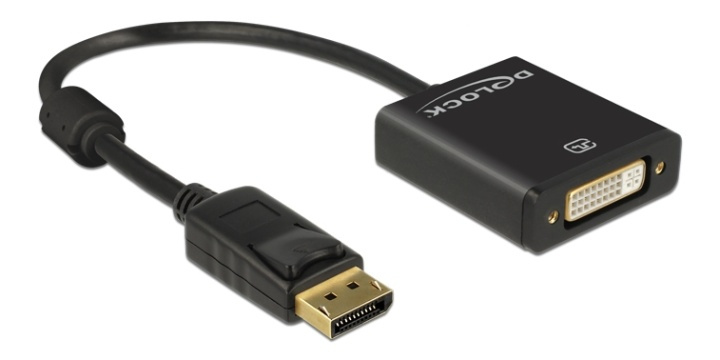 Delock Adapter Displayport 1.2 male > DVI female 4K Active black ryhmässä TIETOKOONET & TARVIKKEET / Kaapelit & Sovittimet / DisplayPort / Sovittimet @ TP E-commerce Nordic AB (38-61429)