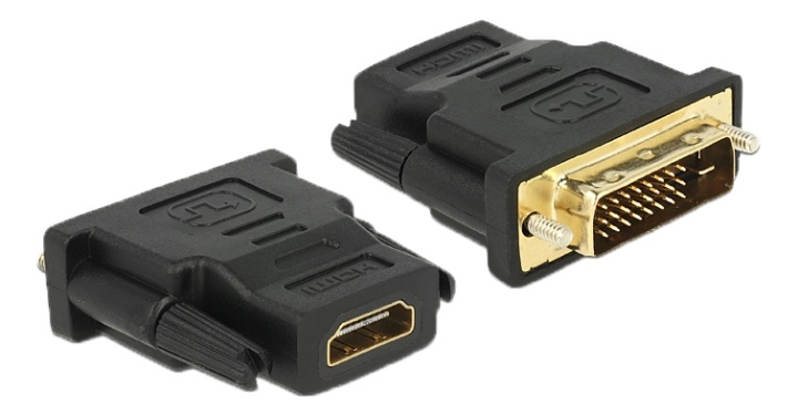 Delock Adapter DVI 24+1 pin male > HDMI female ryhmässä TIETOKOONET & TARVIKKEET / Kaapelit & Sovittimet / DVI / Sovittimet @ TP E-commerce Nordic AB (38-61430)