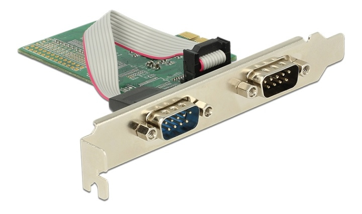 DeLOCK PCI Express x1 V2 -kortti, 2 x sarjaportti RS-232 DB9 uros ryhmässä TIETOKOONET & TARVIKKEET / Verkko / Verkkokortti / PCI Express @ TP E-commerce Nordic AB (38-61487)