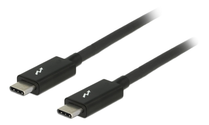 DeLOCK Thunderbolt 3 -kaapeli, 20Gbps, 1m, Cypress E-Marker, musta ryhmässä TIETOKOONET & TARVIKKEET / Kaapelit & Sovittimet / USB / USB-C @ TP E-commerce Nordic AB (38-61523)