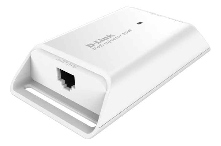 D-Link PoE Gigabit injektori PoE/PoE+, 10/100/1000Mbps, 32W, valkoinen ryhmässä TIETOKOONET & TARVIKKEET / Verkko / PoE @ TP E-commerce Nordic AB (38-61981)