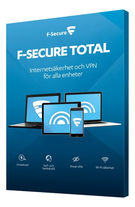 F-Secure TOTAL 1 vuosi, 10 laitetta ryhmässä TIETOKOONET & TARVIKKEET / Tietokonetarvikkeet / Software @ TP E-commerce Nordic AB (38-62079)