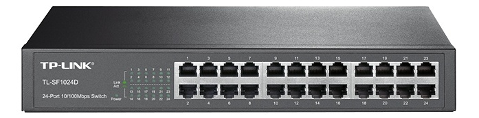 TP-Link TL-SF1024D, 24xRJ45, 10/100Mbps, työpöytä, musta ryhmässä TIETOKOONET & TARVIKKEET / Verkko / Kytkimet @ TP E-commerce Nordic AB (38-62532)