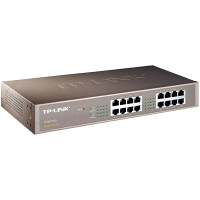 TP-LINK verkkokytkin, 16-porttia, 10/100/1000Mbps, RJ45, metalli ryhmässä TIETOKOONET & TARVIKKEET / Verkko / Kytkimet @ TP E-commerce Nordic AB (38-62543)