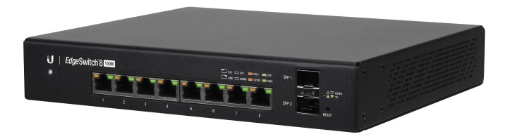 EdgeSwitch 8 verkkokytkin, 150W, 802.3af/at, PoE+, passiiv. PoE, musta ryhmässä TIETOKOONET & TARVIKKEET / Verkko / PoE @ TP E-commerce Nordic AB (38-62548)