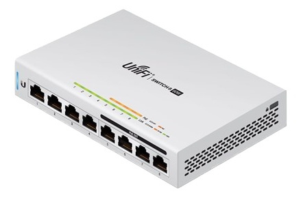 Ubiquiti UniFiSwitch kytkin, 8 porttia, GbE, 4x 50W PoE, SFP, valk. ryhmässä TIETOKOONET & TARVIKKEET / Verkko / PoE @ TP E-commerce Nordic AB (38-62591)