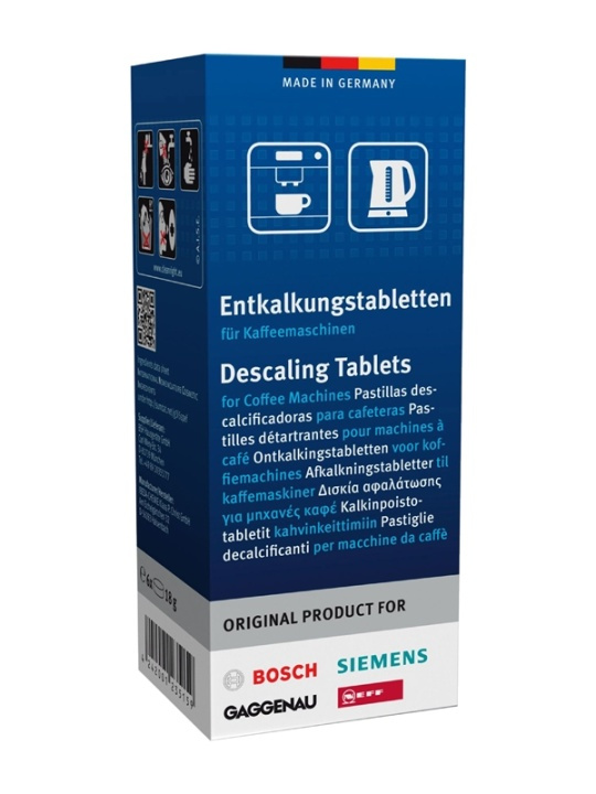 bosch Kalkinpoistotabletit espressokoneille - 6x 18 grammaa ryhmässä KOTI, TALOUS JA PUUTARHA / Kodinkoneet / Kahvikoneet ja tarvikkeet / Kapselit, suodatinpussit & Tarvikkeet @ TP E-commerce Nordic AB (38-62722)