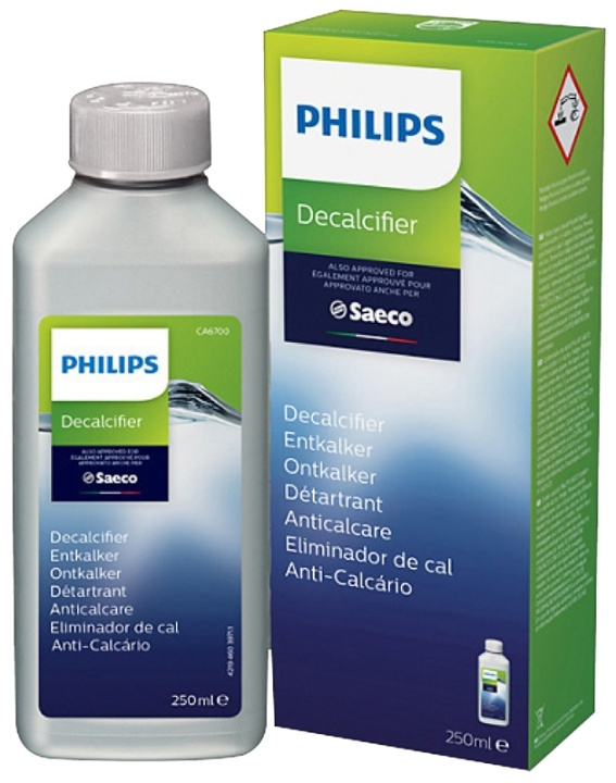 Philips CA6700/10 Kalkinpoistoaine Saeco Espressokone 250 ml ryhmässä KOTI, TALOUS JA PUUTARHA / Kodinkoneet / Kahvikoneet ja tarvikkeet / Kapselit, suodatinpussit & Tarvikkeet @ TP E-commerce Nordic AB (38-63462)