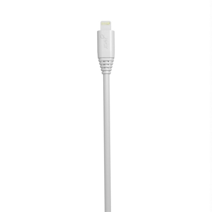 GEAR Pyöreä latauskaapeli Lightning USB-A 1m Valkoinen MFI ryhmässä ÄLYPUHELIMET JA TABLETIT / Laturit & Kaapelit / Kaapelit / Lightning kaapelit @ TP E-commerce Nordic AB (38-64354)