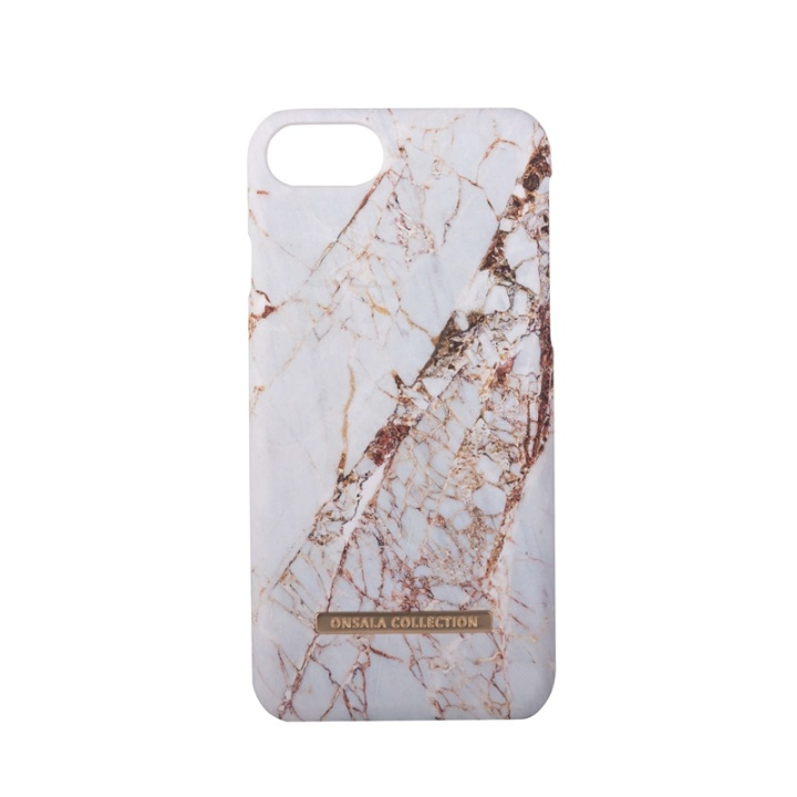 Onsala COLLECTION Mobilskal Soft White Rhino Marble iPhone 6/7/8/SE ryhmässä ÄLYPUHELIMET JA TABLETIT / Puhelimen suojakotelo / Apple / iPhone 6/6S / Suoja @ TP E-commerce Nordic AB (38-64372)