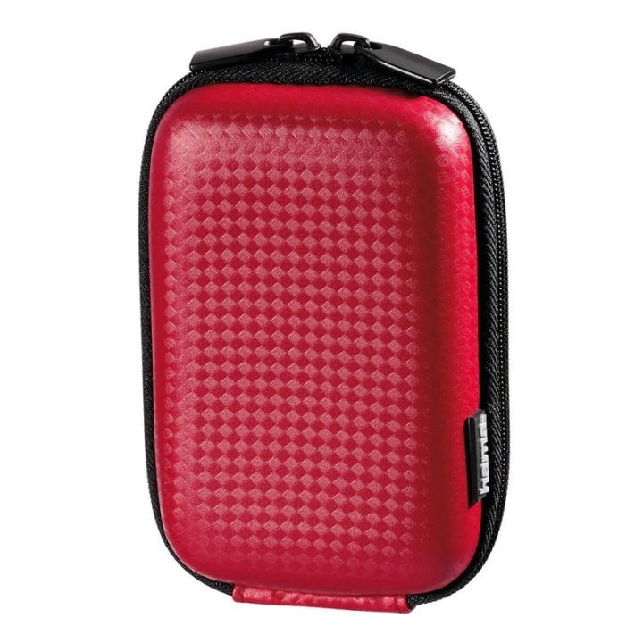 Hama Kompaktväska Hardcase 60H Carbon Style Röd ryhmässä KODINELEKTRONIIKKA / Valokuvat & Videot / Valokuvauslaitteet / Kameralaukut @ TP E-commerce Nordic AB (38-64396)