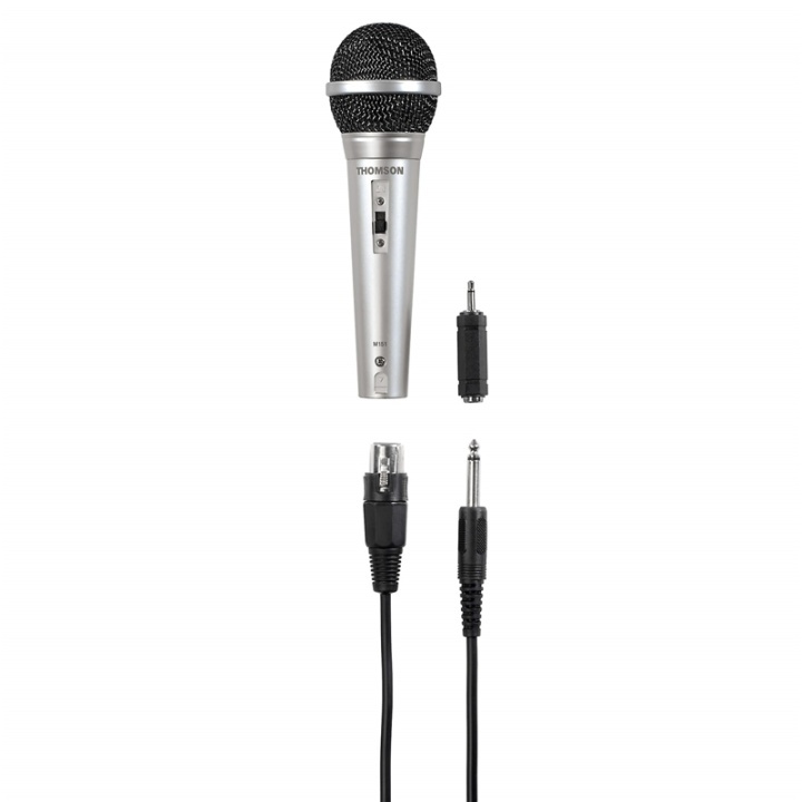 Hama THOMSON Mikrofon M151 Dynamisk Silver, XLR Kontakt ryhmässä KODINELEKTRONIIKKA / Ääni & Kuva / Kaiuttimet & Tarvikkeet / Tarvikkeet @ TP E-commerce Nordic AB (38-64816)